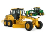 Arriendo de motoniveladoras Volvo y John Deere para nivelación, perfilado y acondicionamiento de terrenos en obras civiles. Cotice hoy con Servisan.