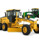 Arriendo de motoniveladoras Volvo y John Deere para nivelación, perfilado y acondicionamiento de terrenos en obras civiles. Cotice hoy con Servisan.